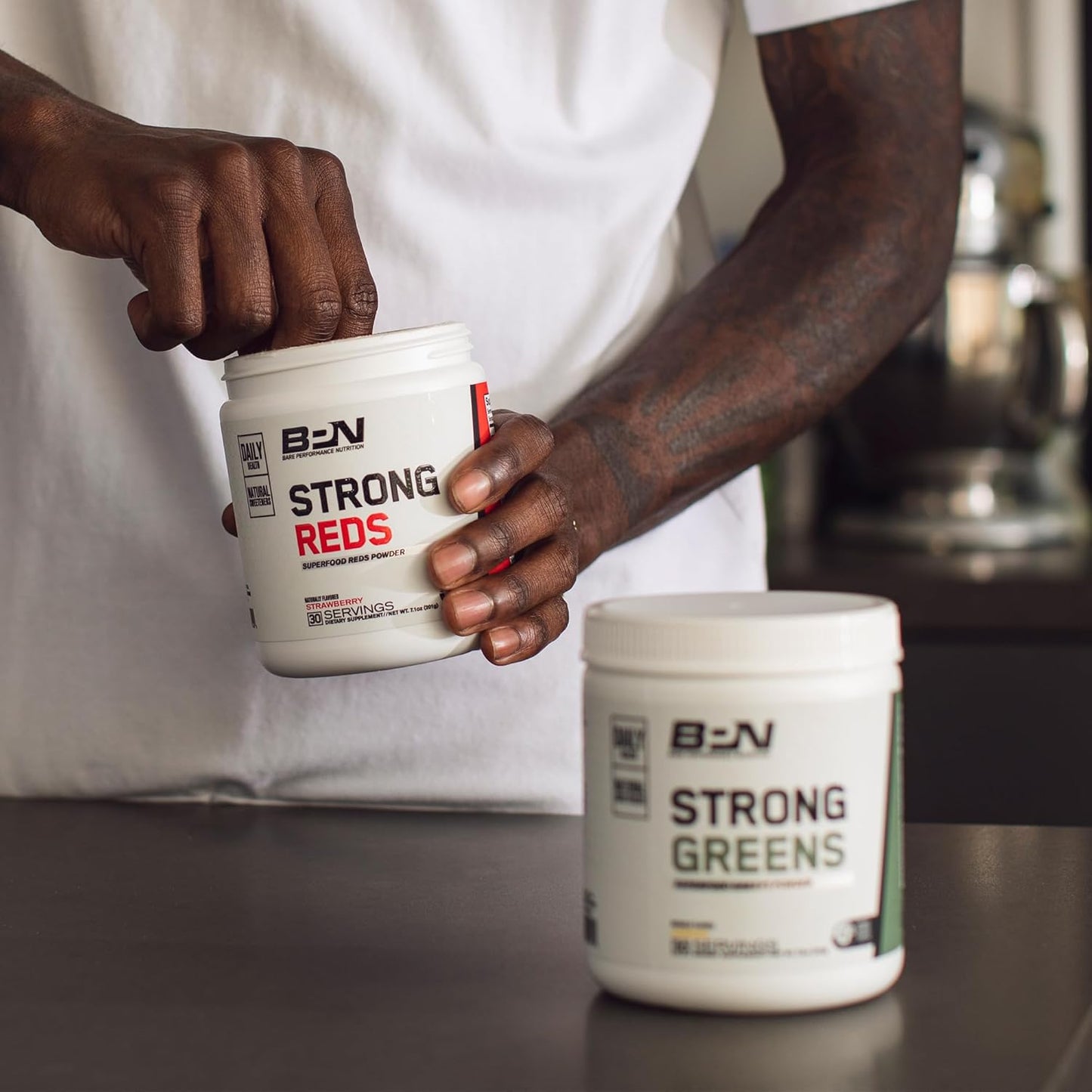 BARE PERFORMANCE NUTRITION, Polvo de superalimento de verduras verd...
