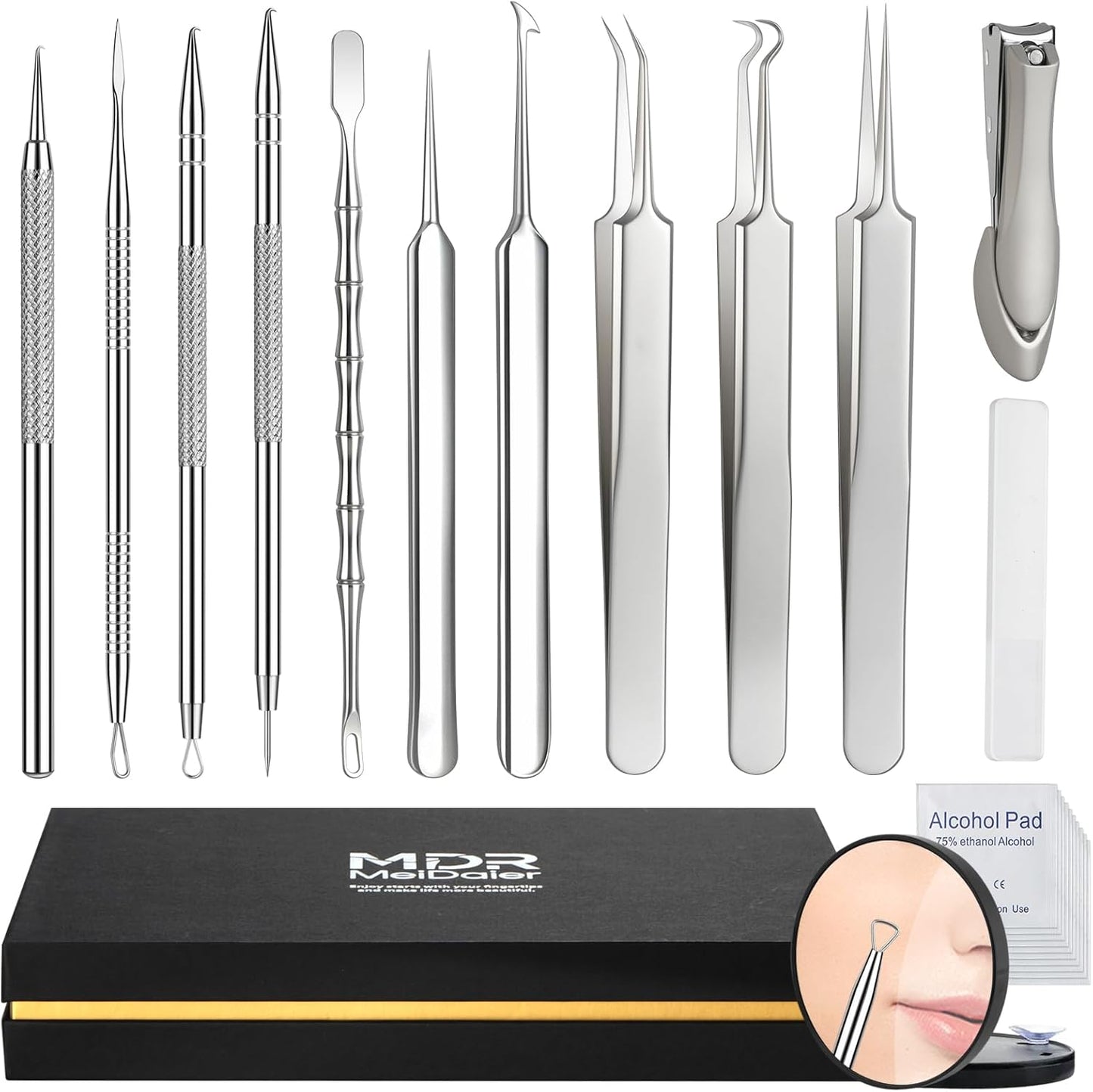 Meidaier Kit de herramientas de eliminación de puntos negros de ale...