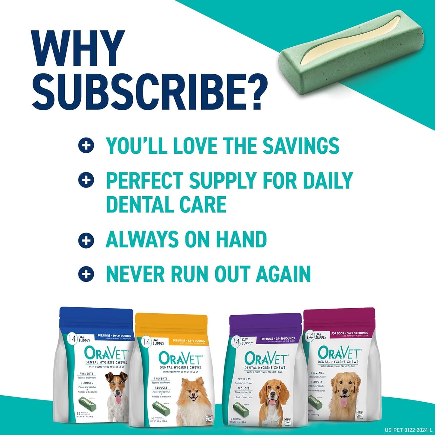 OraVet Masticables de higiene dental para perros pequeños, cuidado...