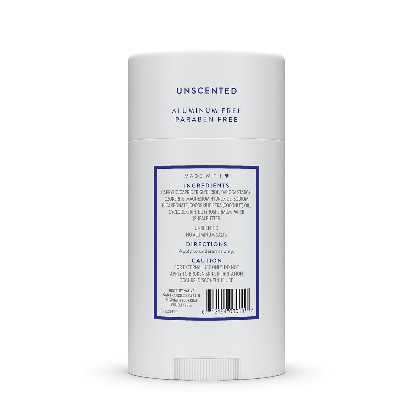 Native Deodorant, Sin fragancia, Sin aluminio, Sin parabenos, 2.65...