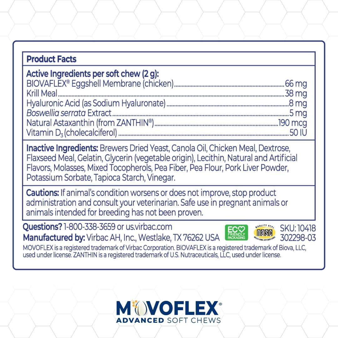 MOVOFLEX Virbac - Suplemento de apoyo avanzado para la cadera y las...