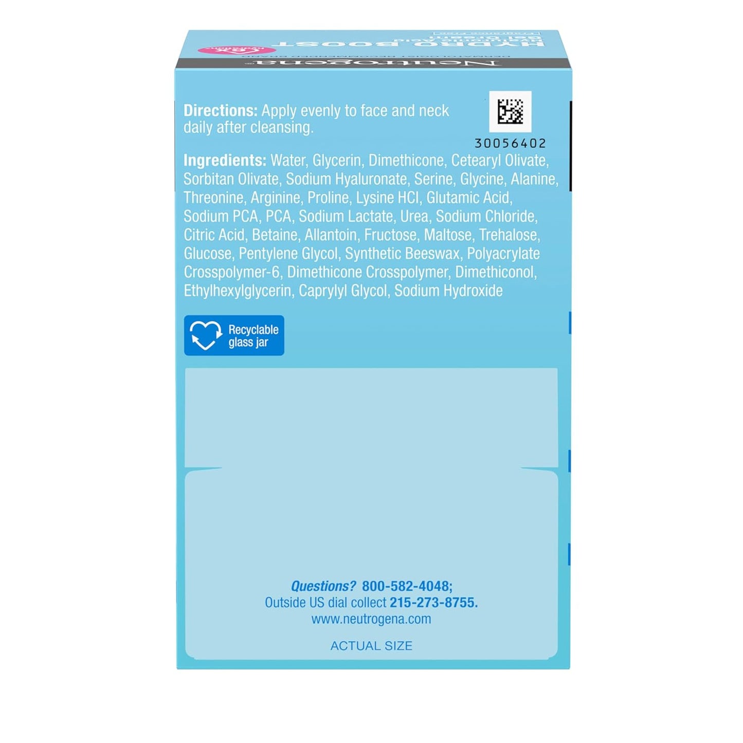 Neutrogena Hydro Boost Gel Cream, hidratación de 48 horas para piel...