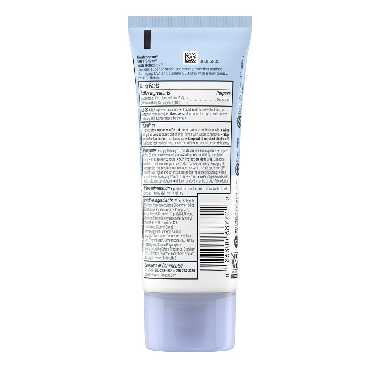 Neutrogena Ultra Sheer Dry Touch - Loción de protección solar SPF 7...