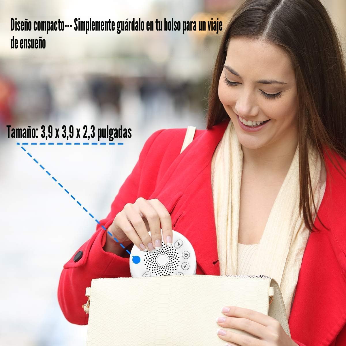 Easysleep - Máquina de sonido con 25 sonidos relajantes y luces noc...