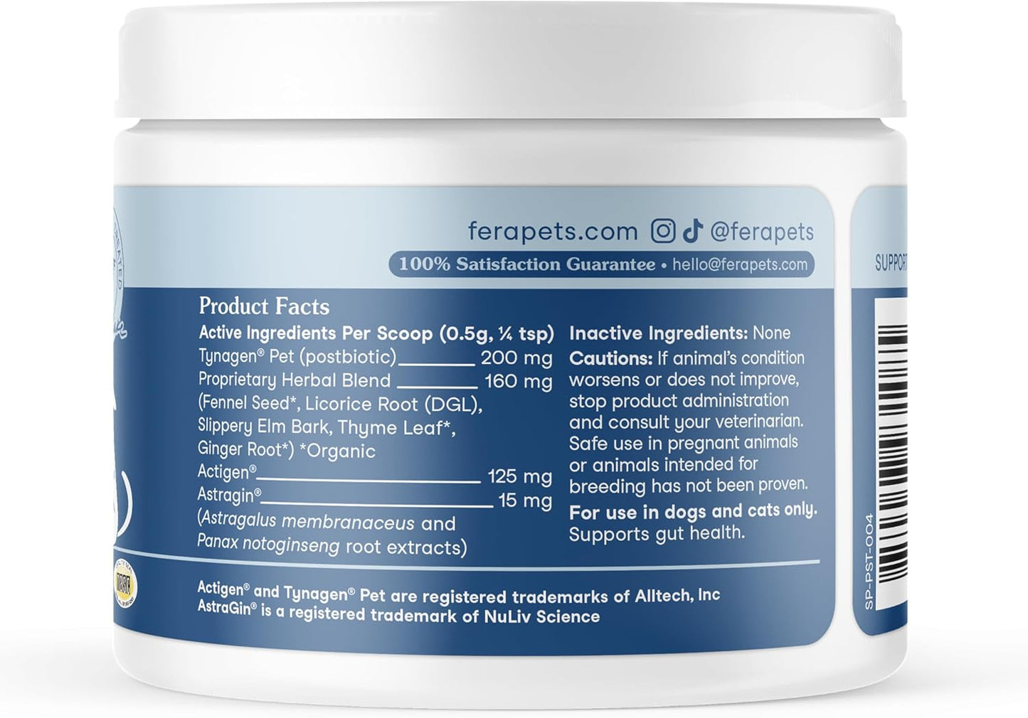 Fera Pets Postbiotics Plus Prebióticos para perros y gatos - con ol...