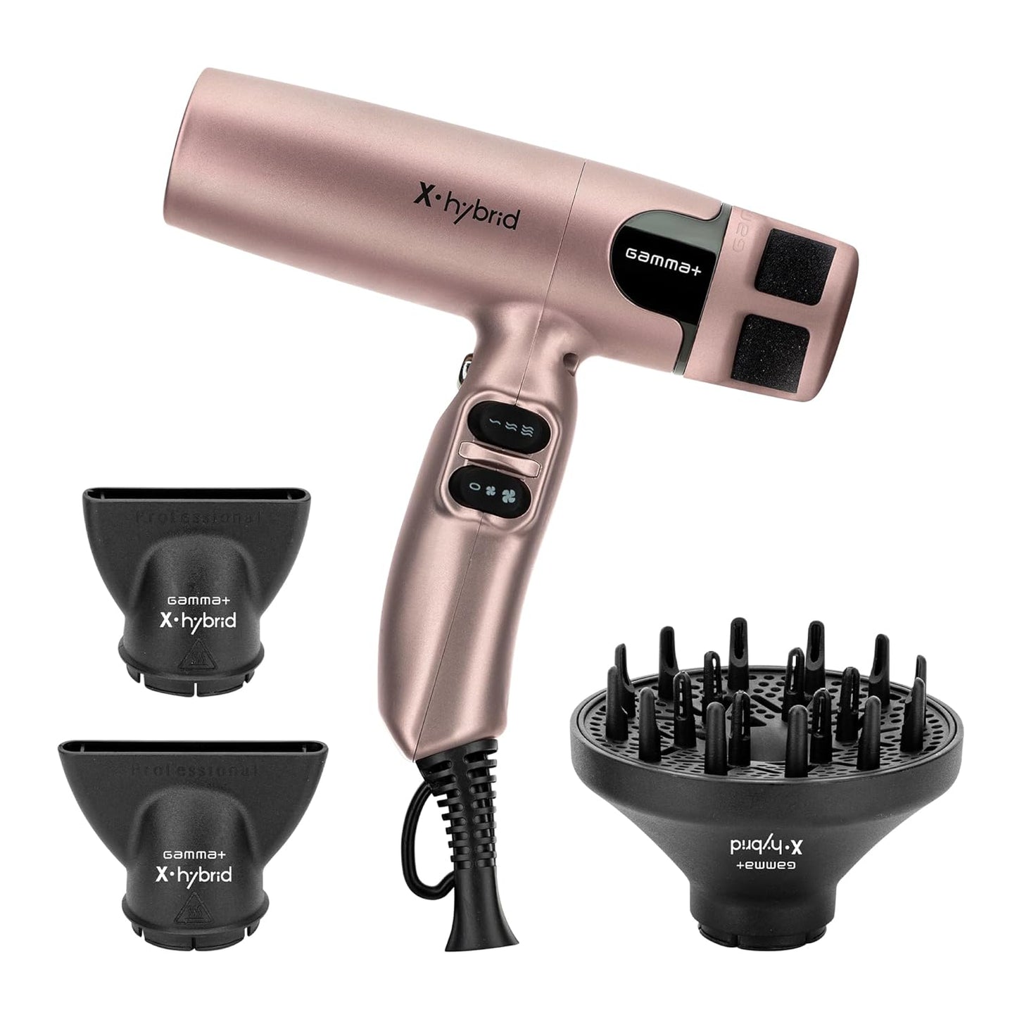 GAMMA+ Secador de pelo profesional híbrido ligero, tecnología iónic...
