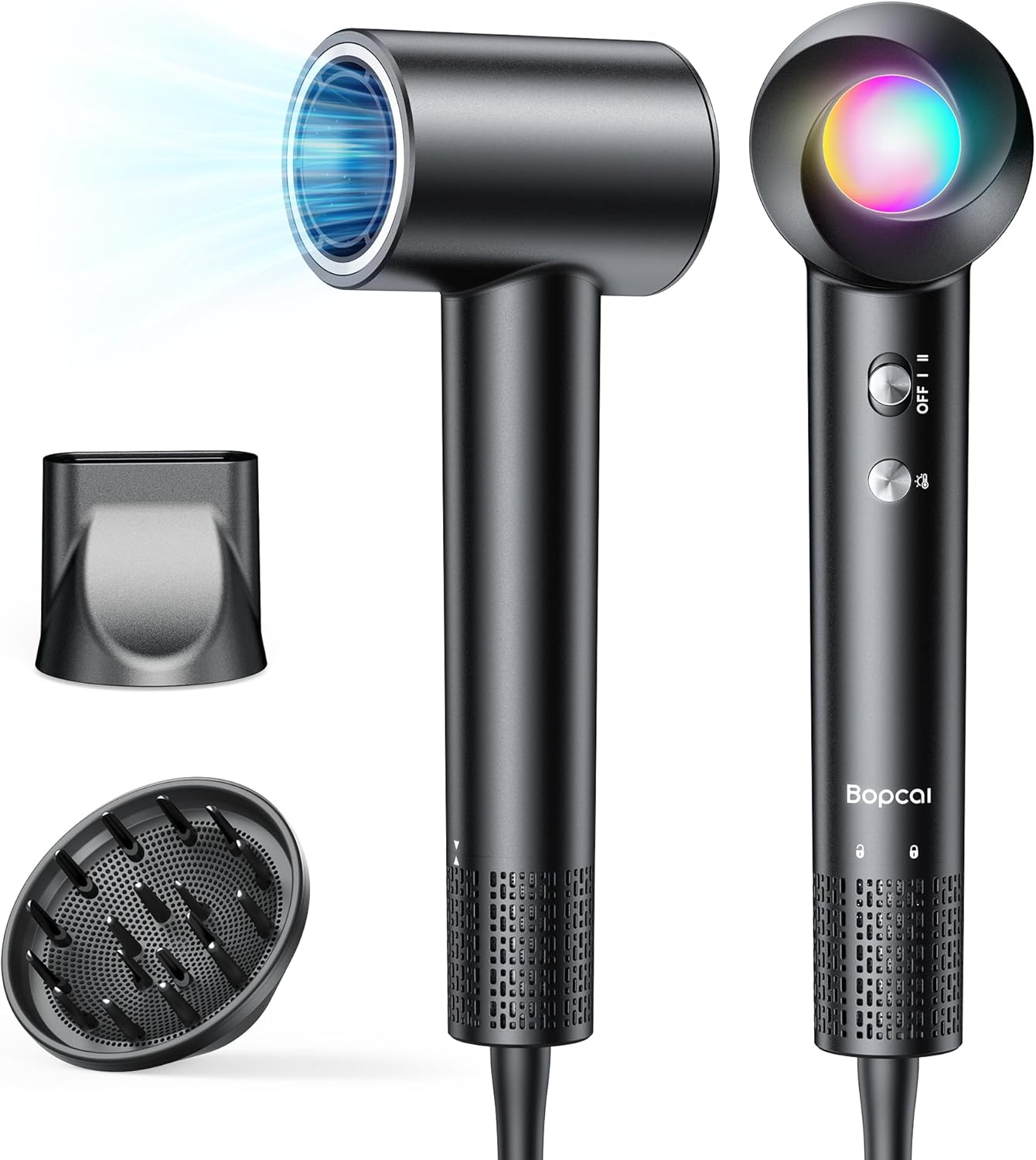 Ionic - Secador de pelo con difusor - Secador de pelo de alta veloc...