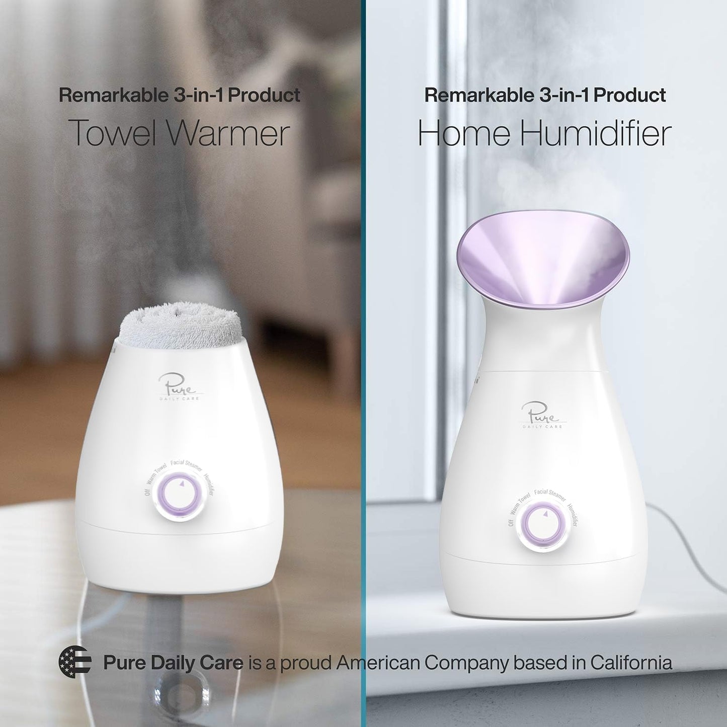 NanoSteamer - Vaporizador facial nano iónico grande 3 en 1 con cont...