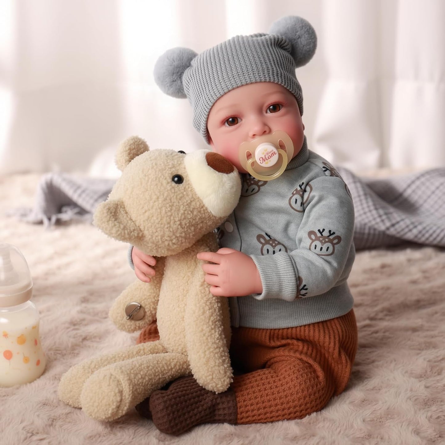 BABESIDE Muñecas realistas de bebé Reborn para niños - 17 pulgadas,...