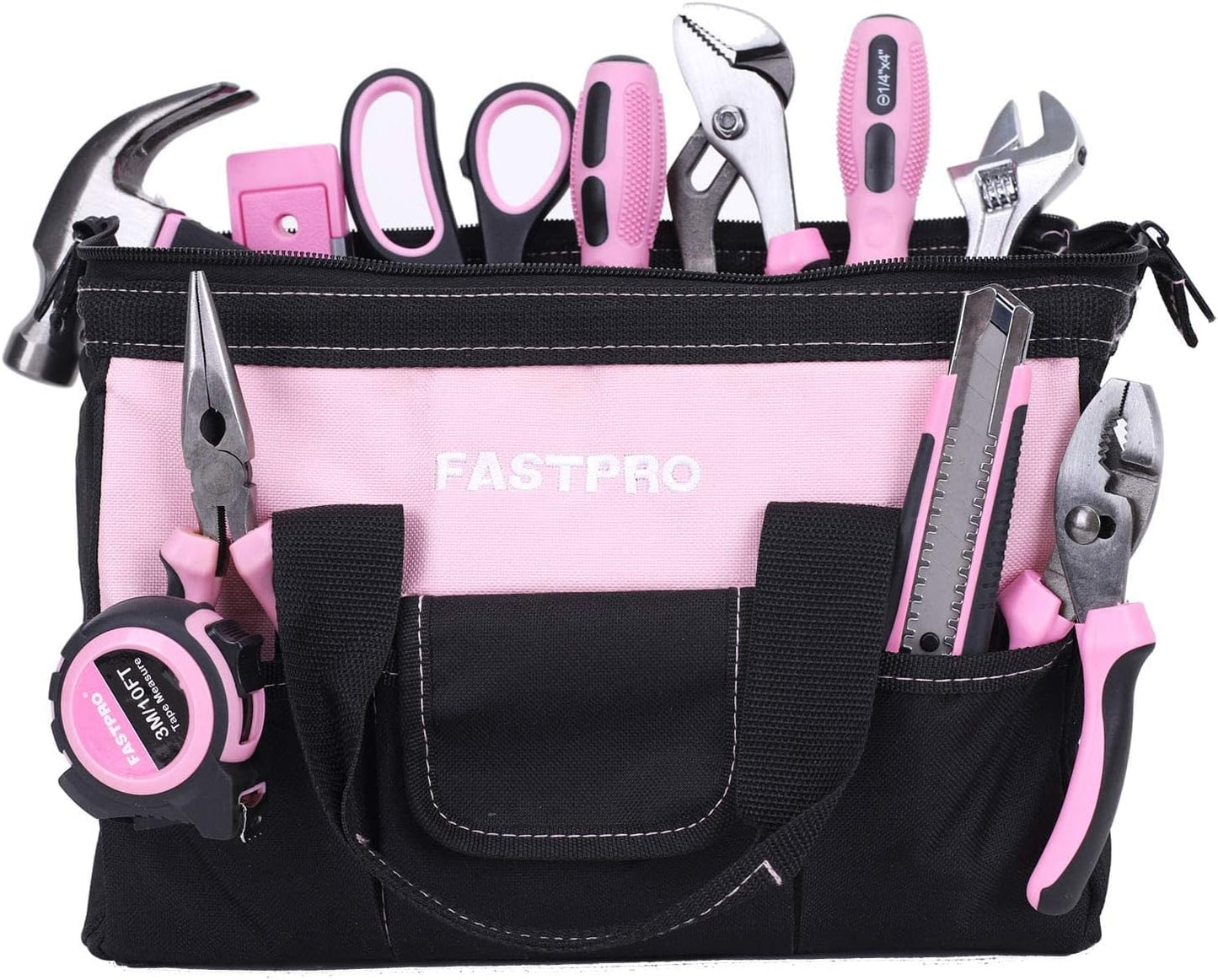 FASTPRO 232 piezas 20 V Rosa inalámbrico Taladro de iones de litio...