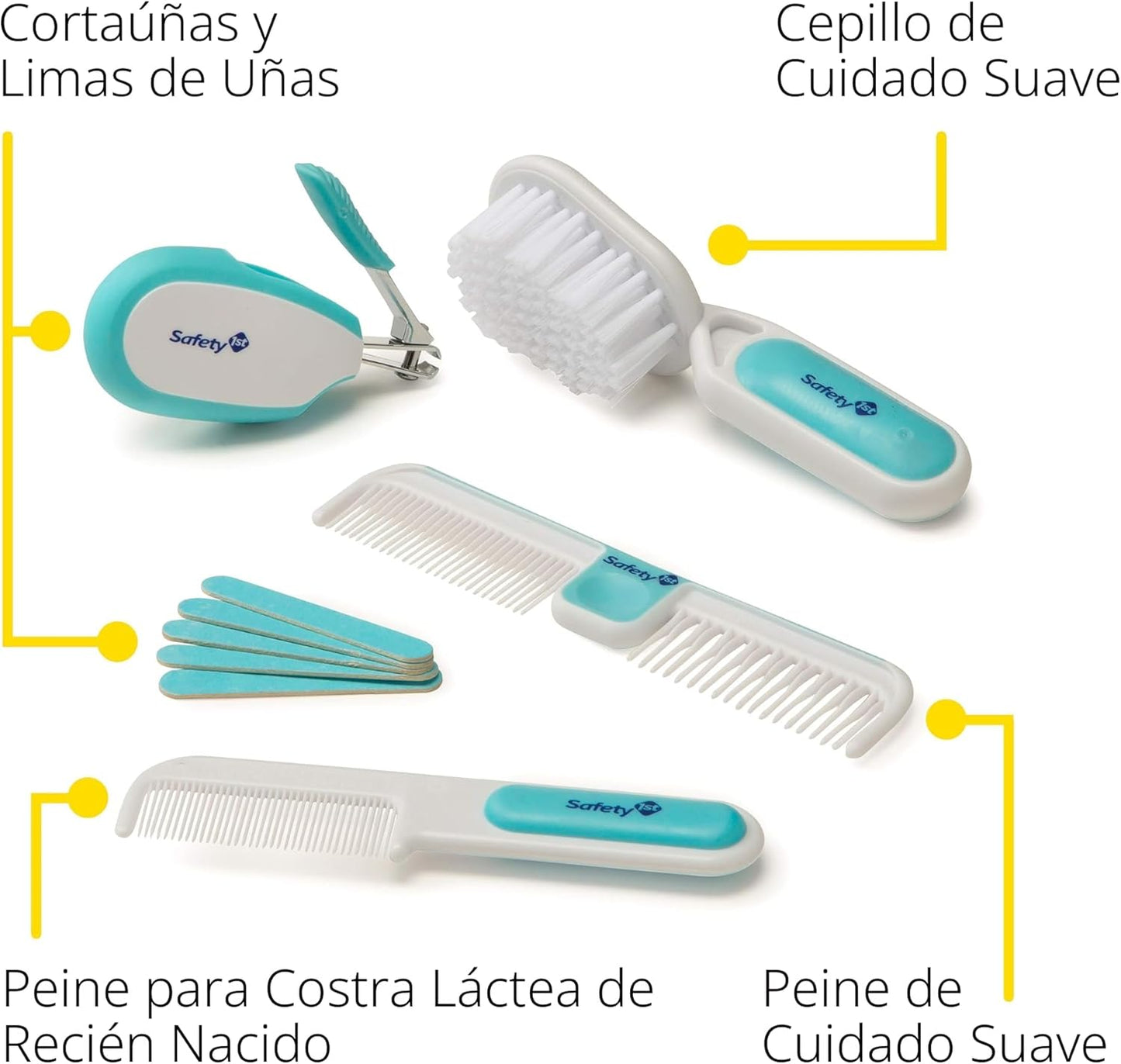 Kit de cuidado y aseo Deluxe Safety 1st para bebé, Azul Ártico, Ese...