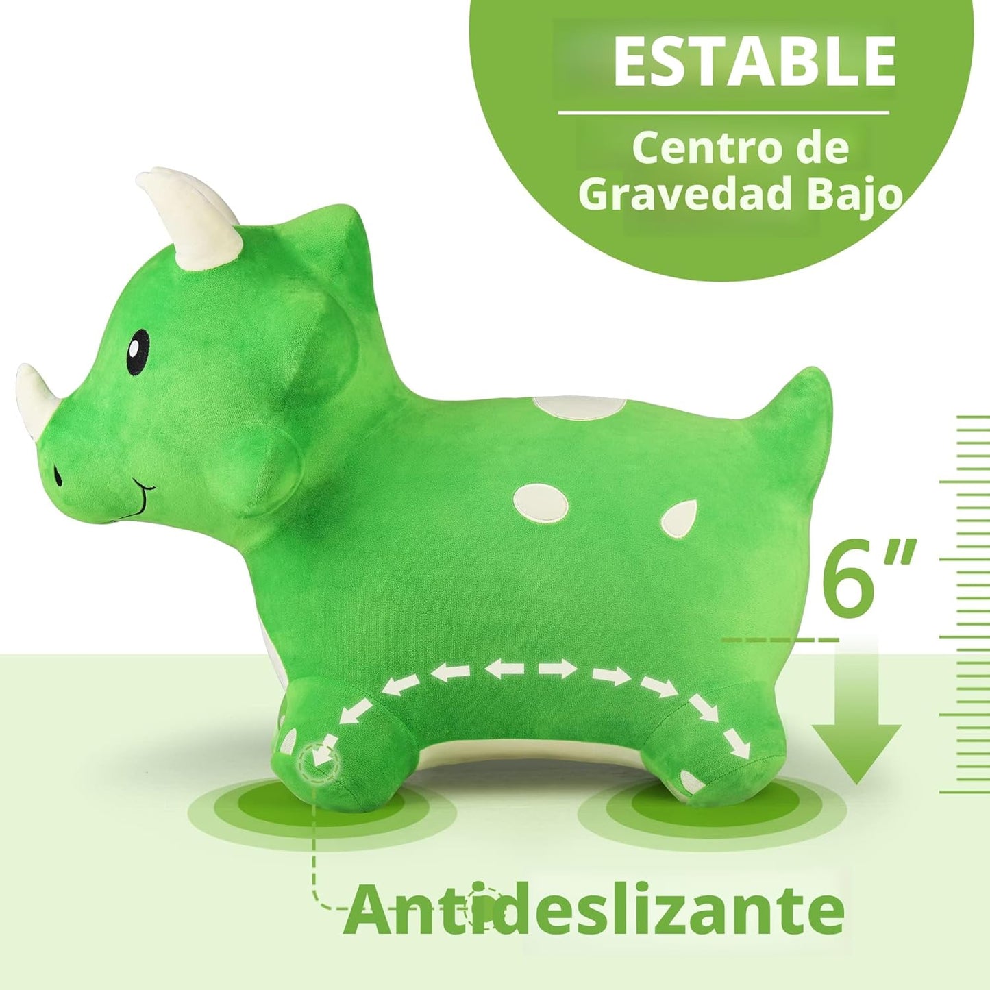iPlay, iLearn Bouncy Pals - Juguete de dinosaurio triceratops para...