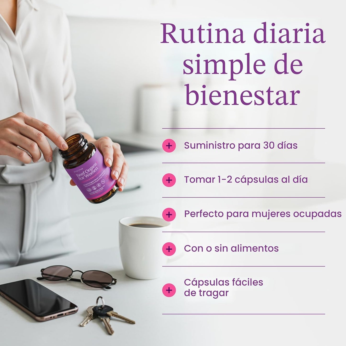 Suplemento de órgano primario de carne de res para mujeres (fabrica...