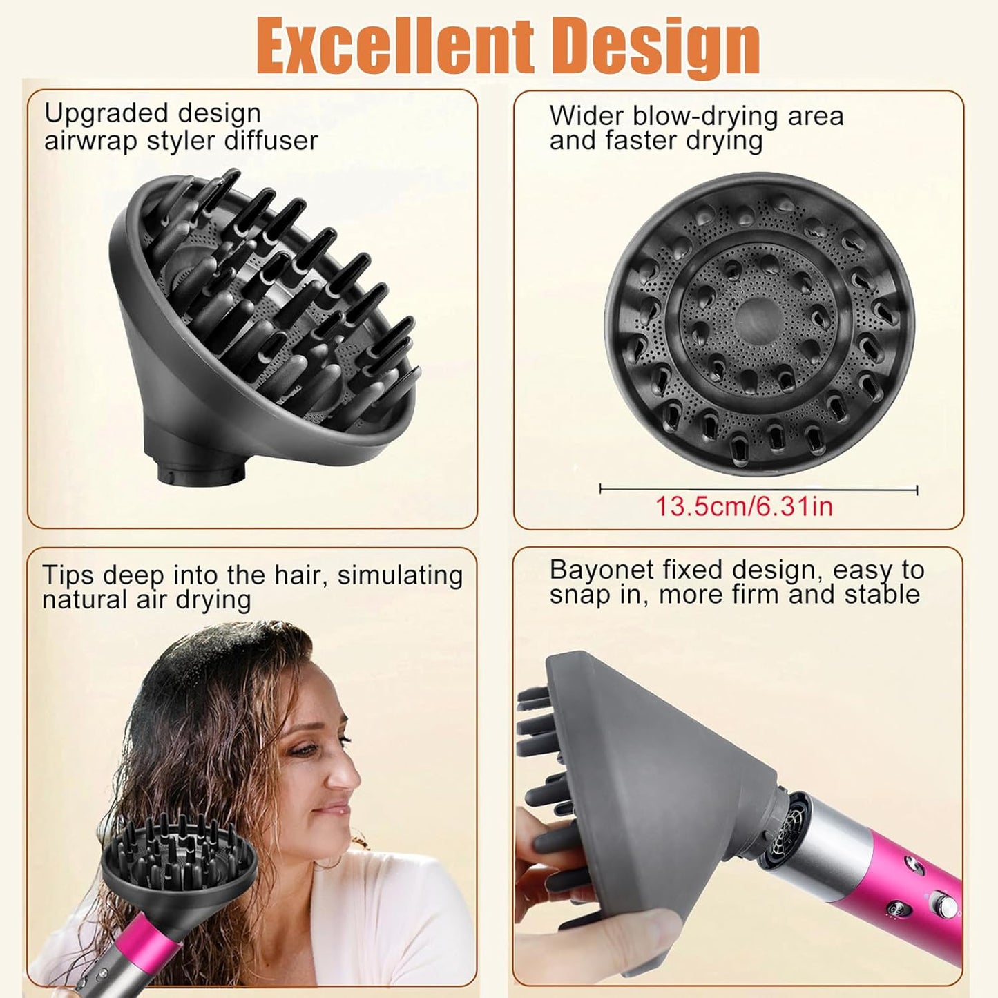 Chuancheng Boquilla difusora para Dyson para Airwrap HS05 HS03 HS01...