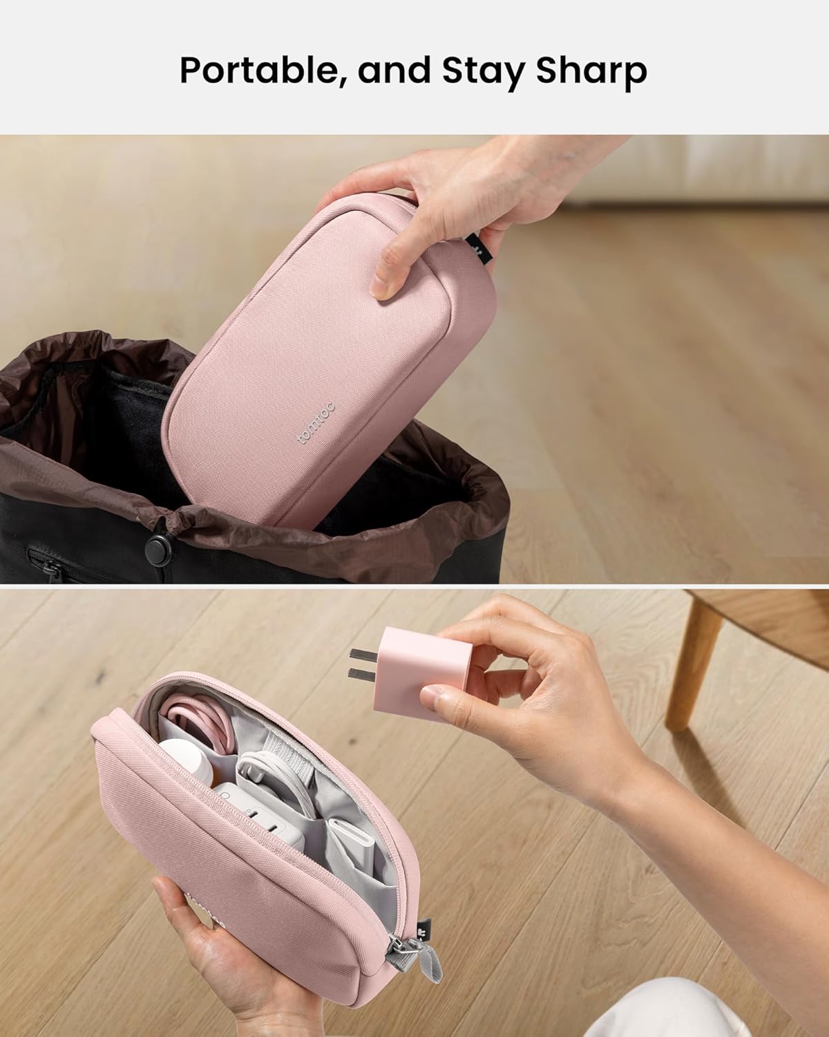 tomtoc Organizador de Electrónicos Estuche de Viaje, Bolsa de Viaje...