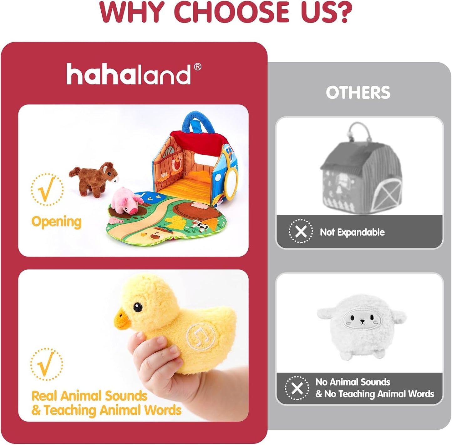 hahaland Juguetes para bebés de 6 a 12 meses \u2013 Granero sorpres...