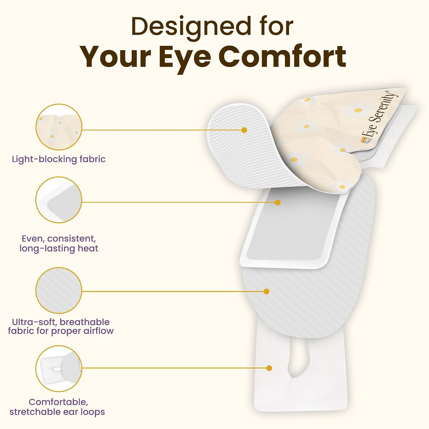 Lure Essentials Compresa cálida autocalentable para ojos secos, más...