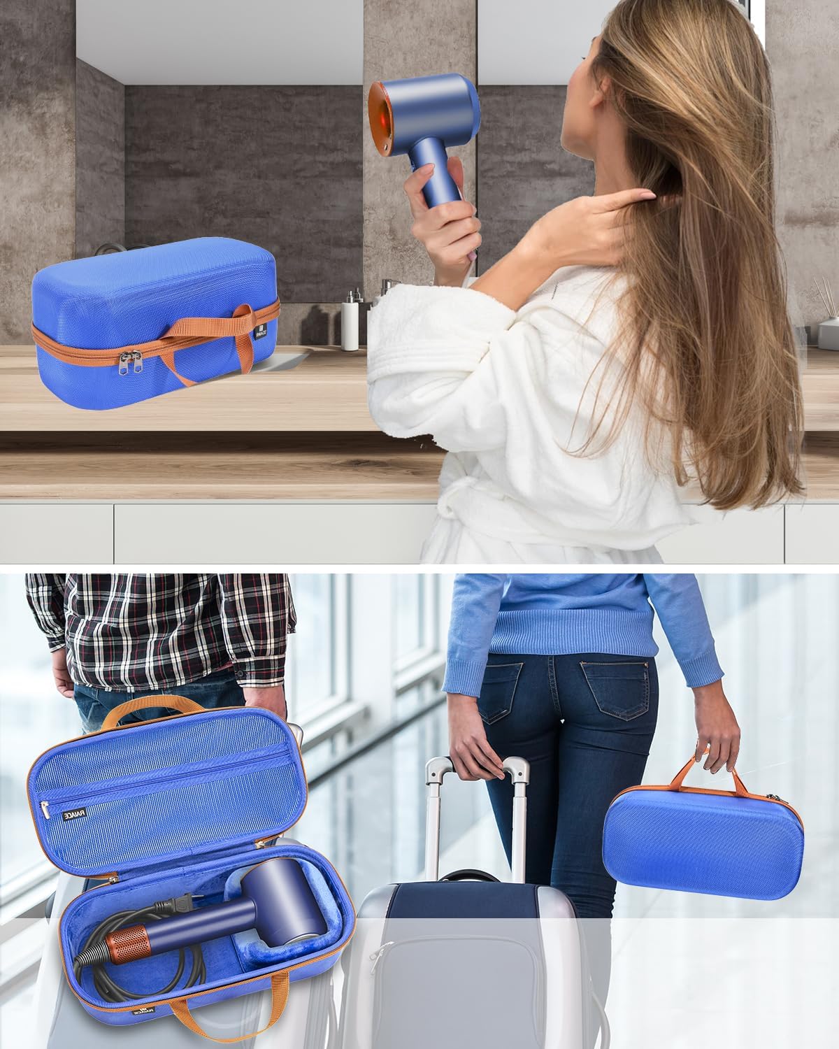 Estuche de almacenamiento rígido RAIACE compatible con secador de p...