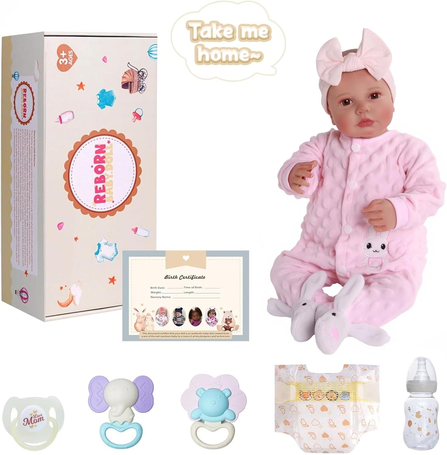 BABESIDE Reborn Baby Dolls - Muñeca realista de vinilo suave de 20...