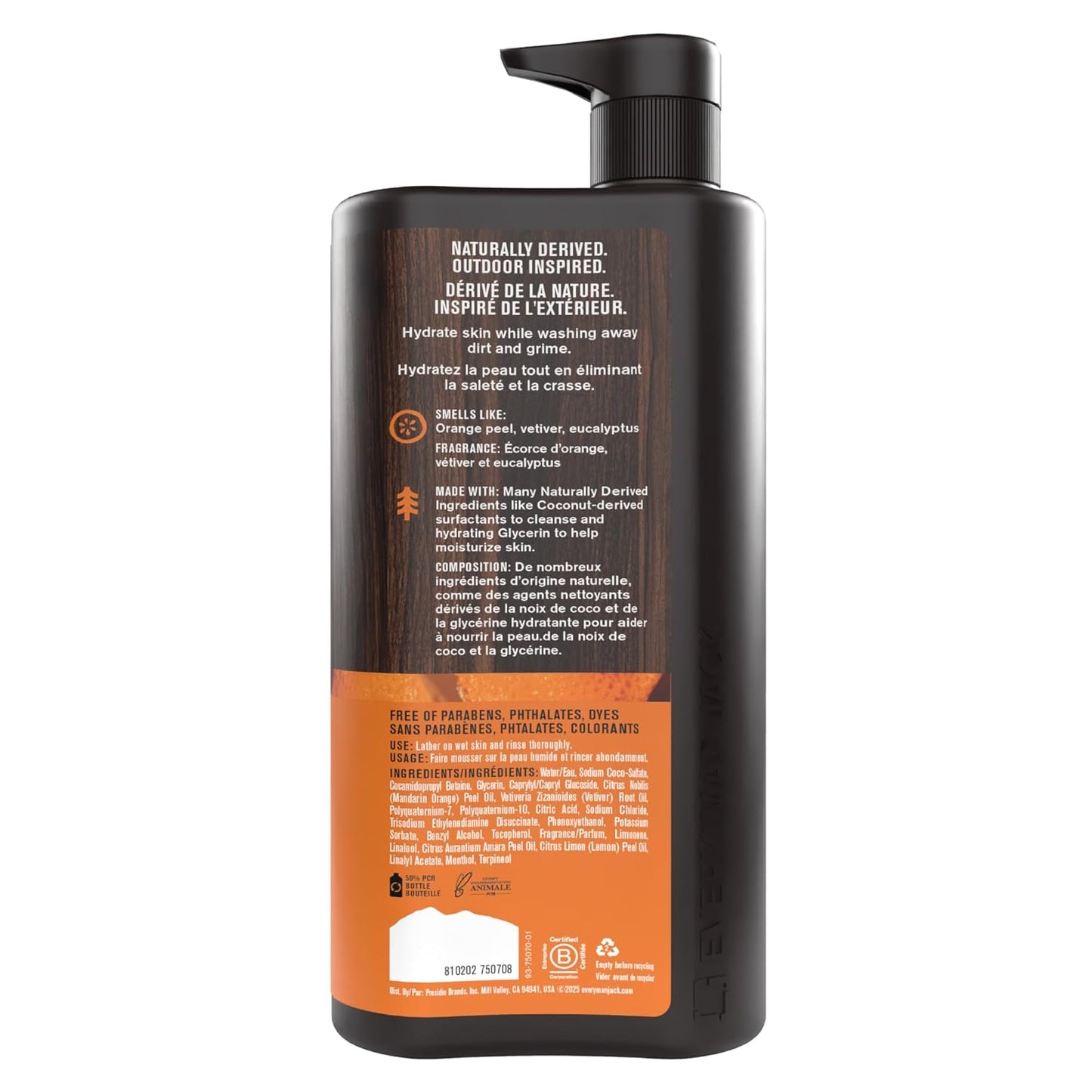 Every Man Jack Citrus + Eucalyptus Gel de baño para hombre para tod...