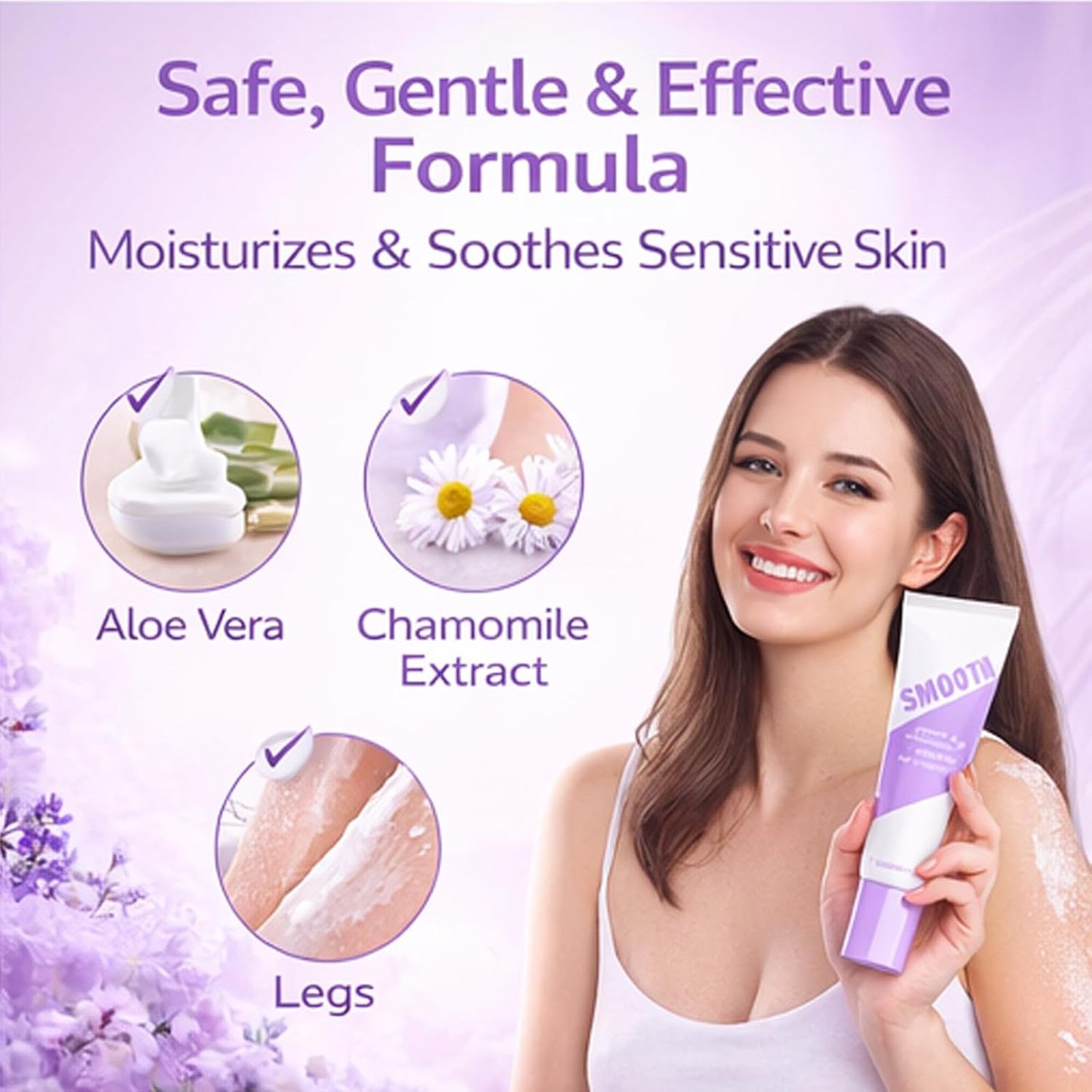 Kit de depilación corporal suave, sin dolor, incluye mousse de 4.7...