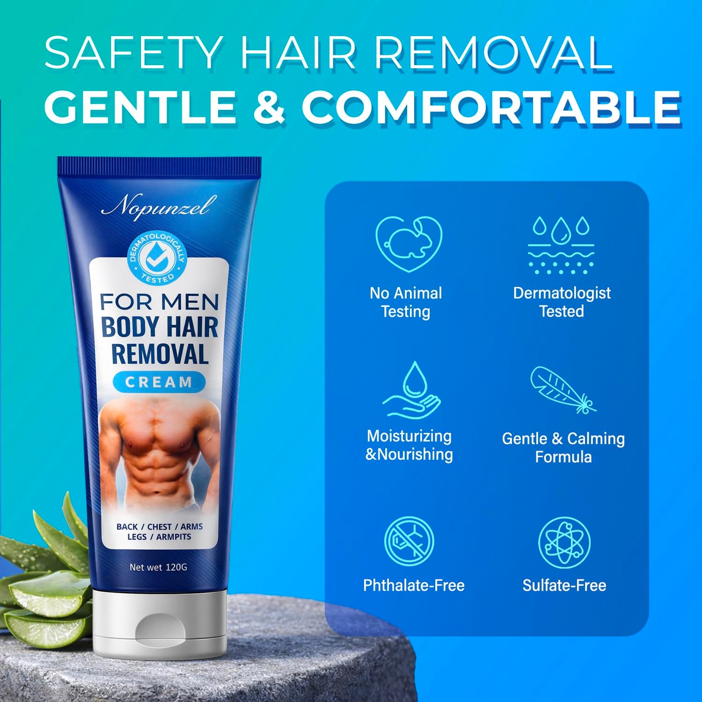 Crema depilatoria para hombres: crema depilatoria sensible para hom...