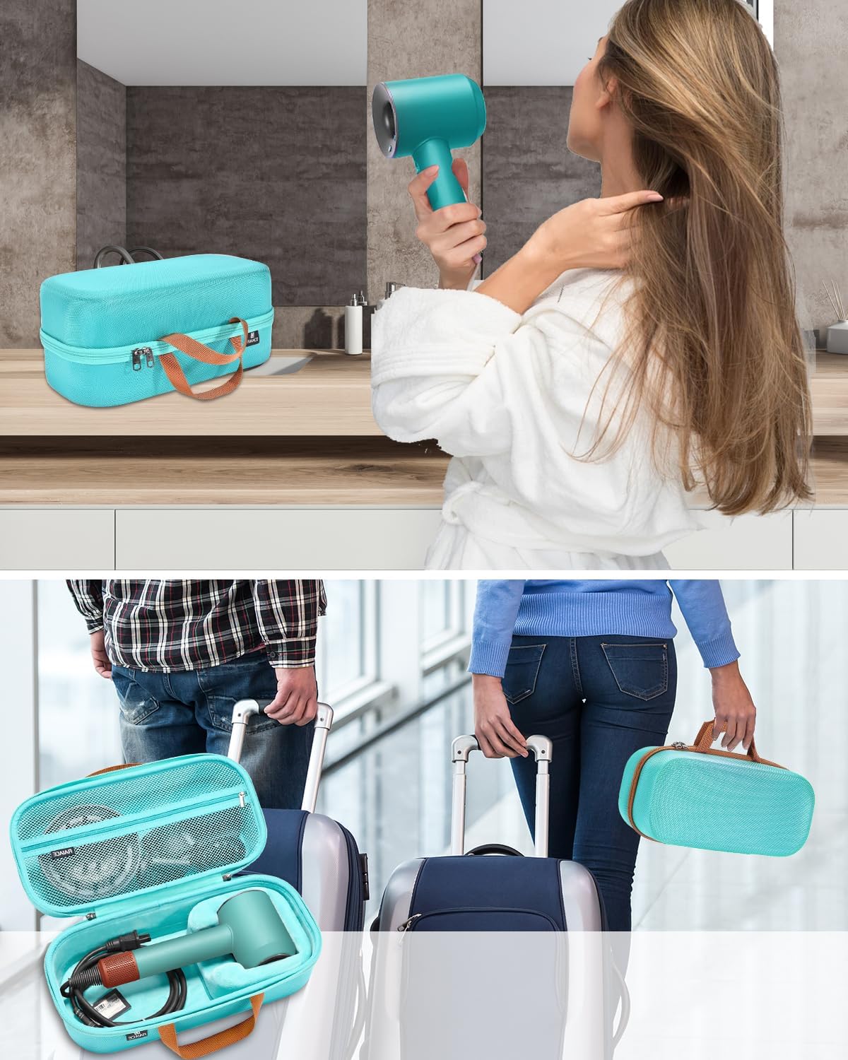 Estuche de almacenamiento rígido RAIACE compatible con secador de p...