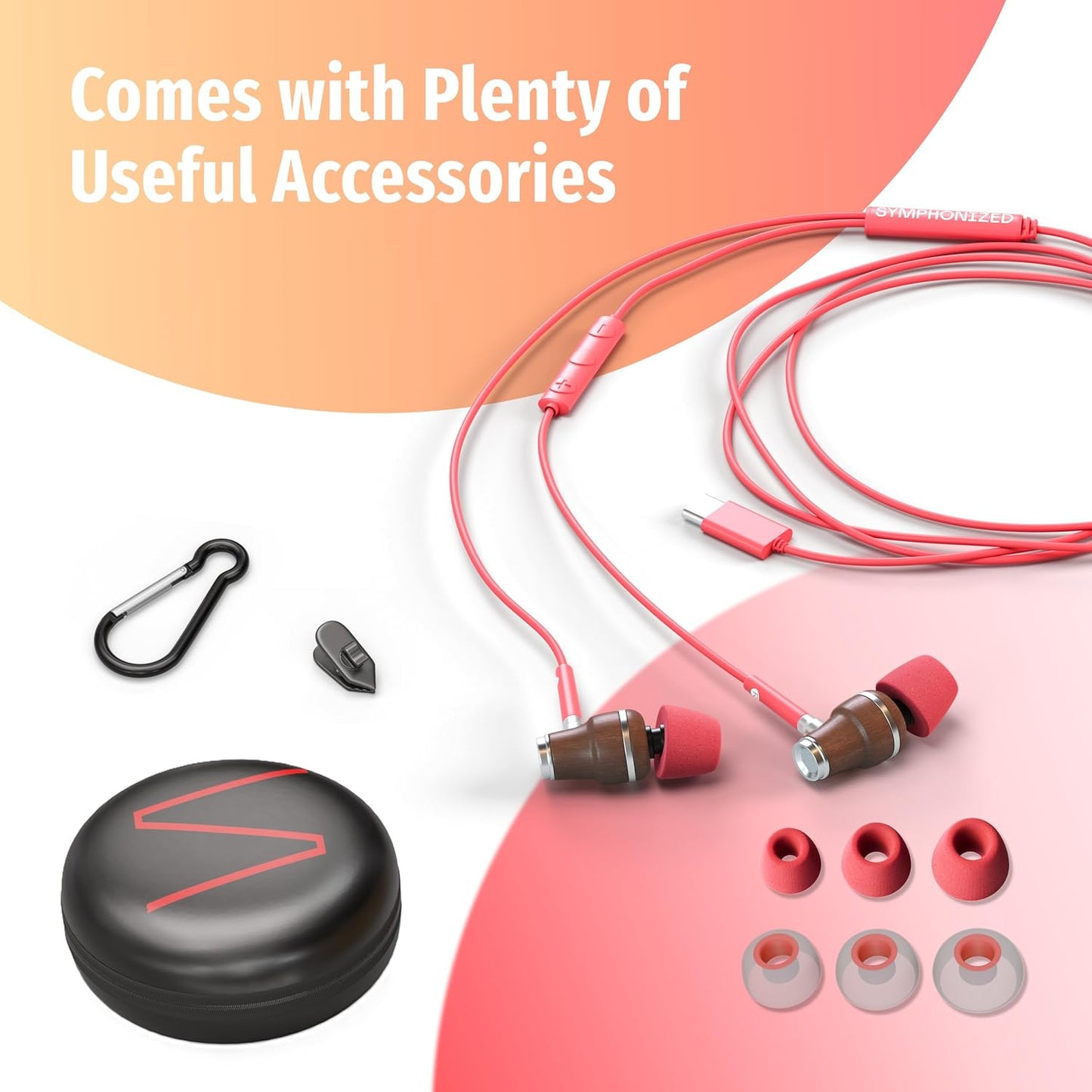 Auriculares con cable de madera premium de Symphonized para iPhone...