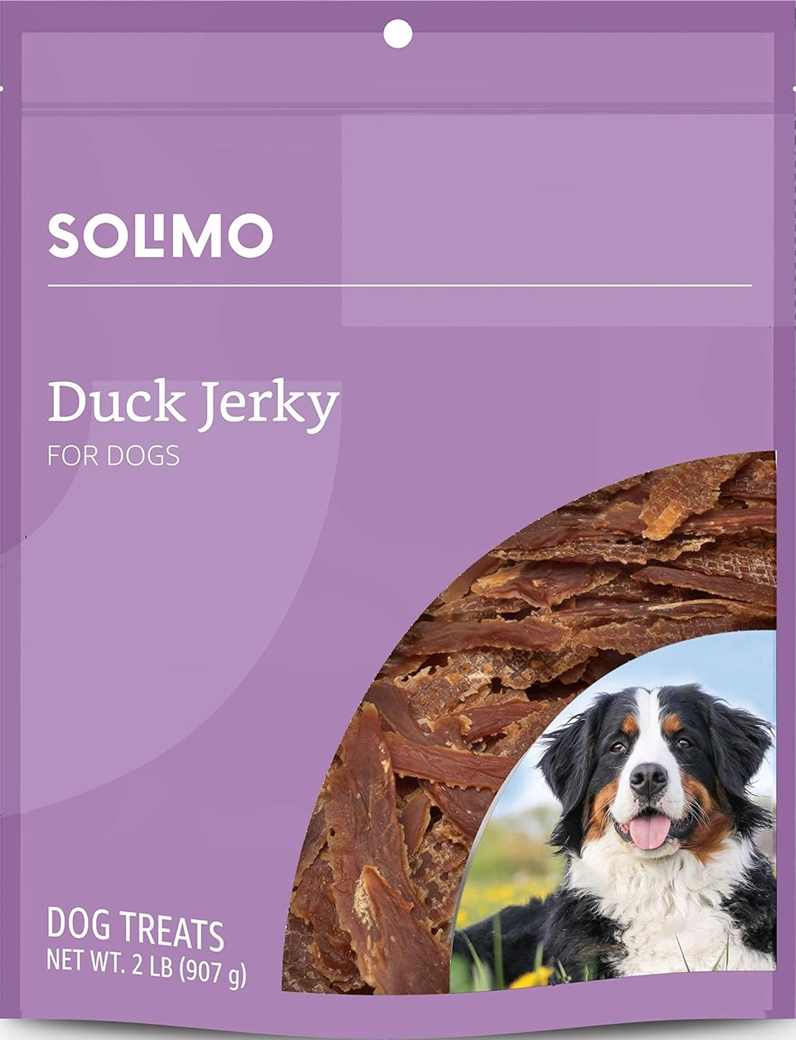 Amazon Brand - Solimo Golosinas para perros de cecina de pato, 2 li...