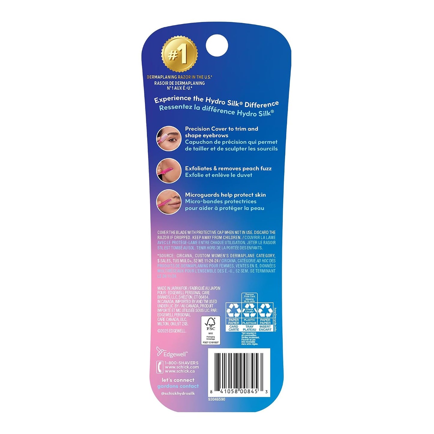 Schick Hydro Silk - Herramienta de depilación Touch-Up con cubierta...