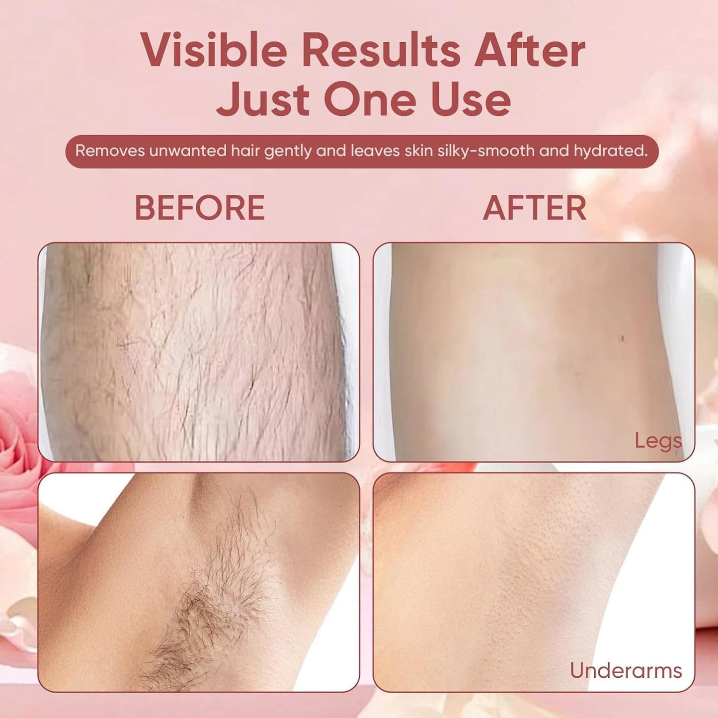 Crema depilatoria sin afeitar para mujeres, hidratante y nutre la p...