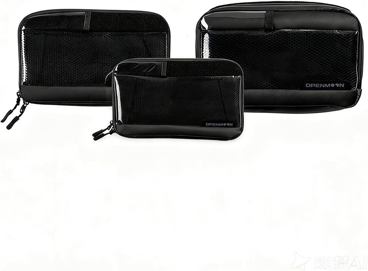 OPENMOON Bolsa translúcida para accesorios de cámara y electrónica de almacenamiento, organizador de cables, accesorios de engranaje, artículos esenciales para cámara de viaje, versión M delgada