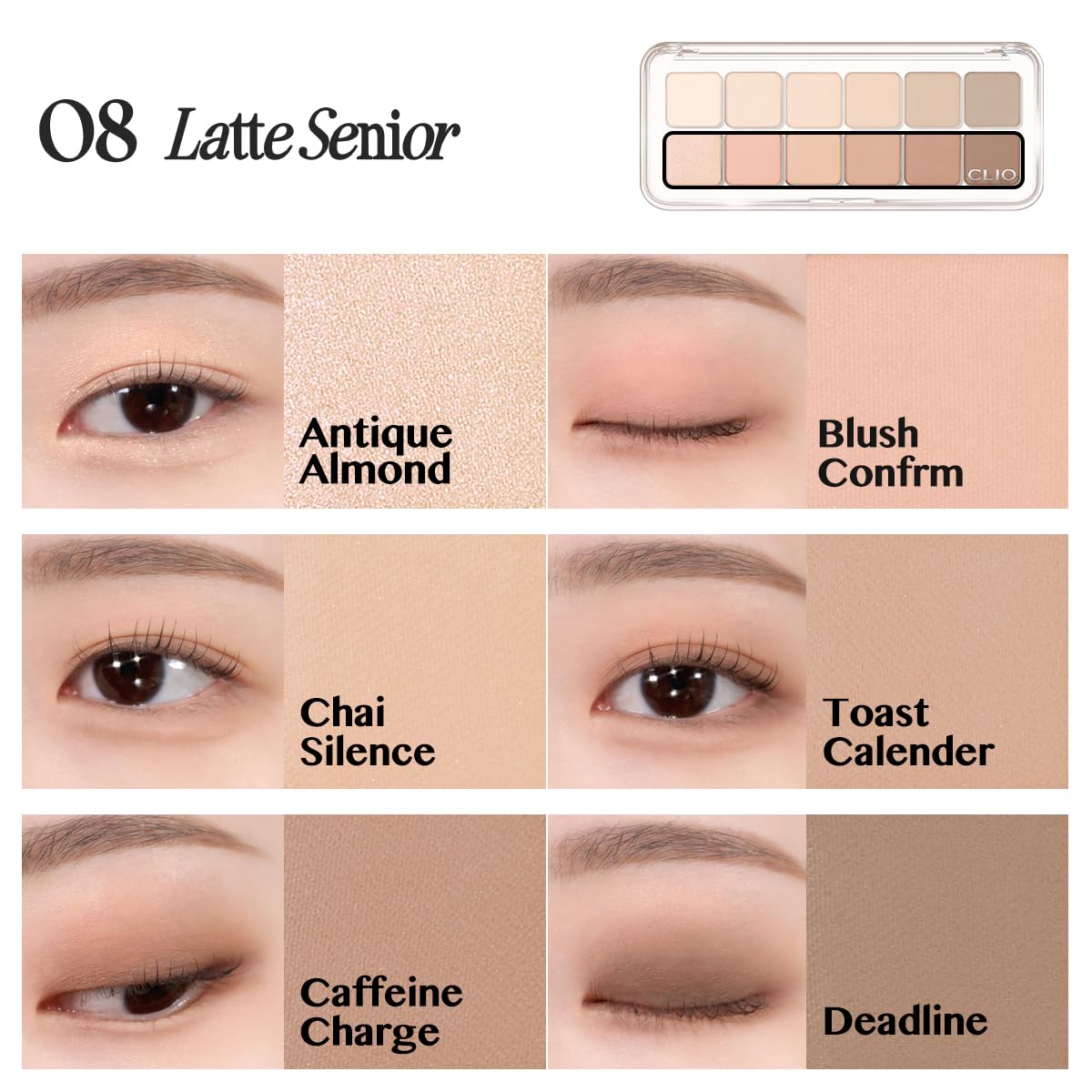 CLIO PRO PALETA DE OJOS AIR (08 LATTE SENIOR)