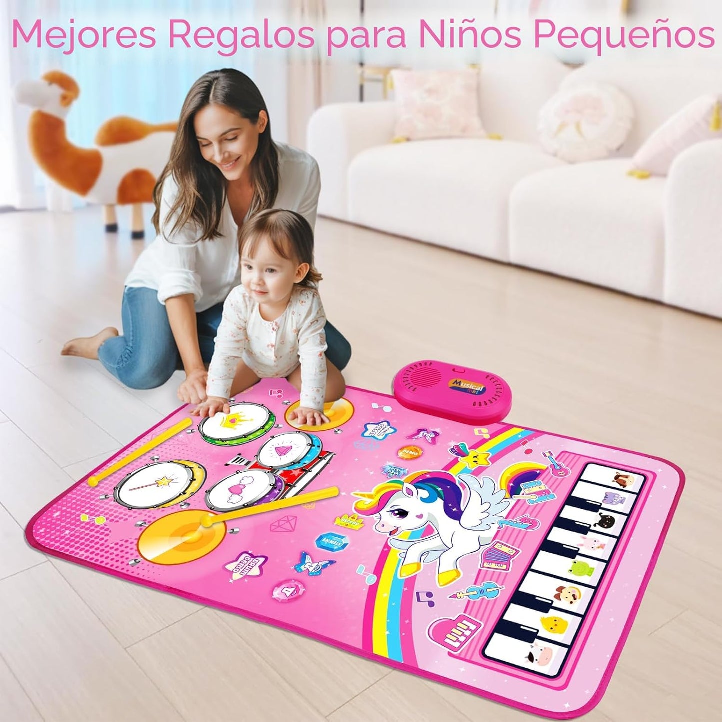 Juguetes para Niñas de 1 Año Regalos: Alfombra Musical para Bebés J...