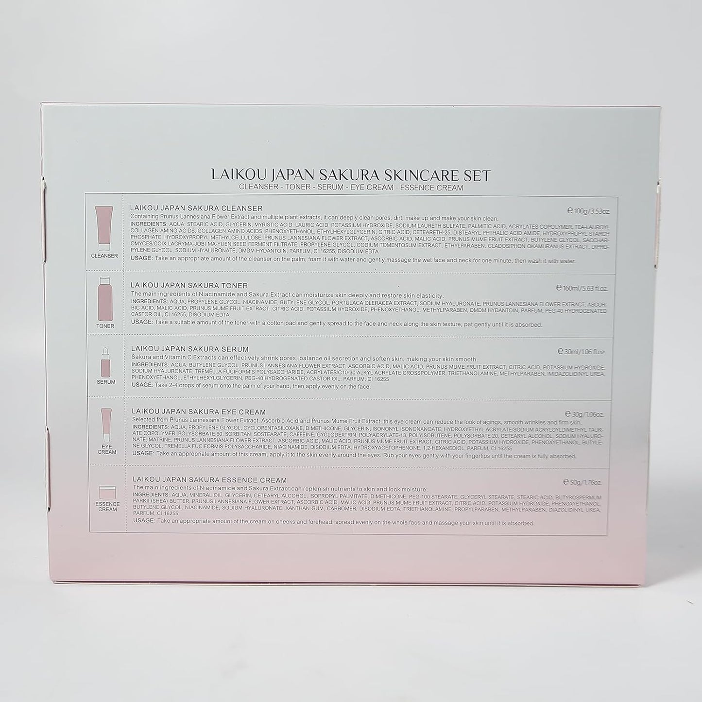 LAIKOU Juego de cuidado de la piel, kit de rutina para el cuidado d...