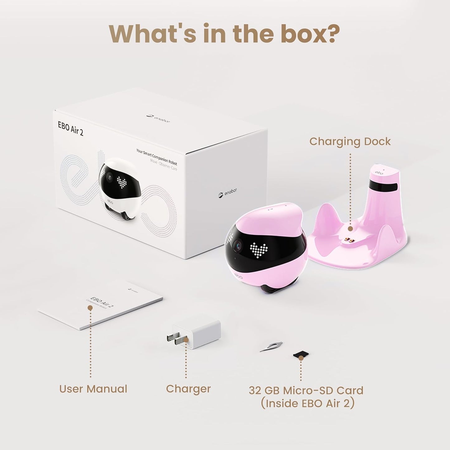 Enabot EBO Air 2 FamilyBot - Robot de cámara de seguridad para inte...