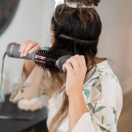 Hairitage Cepillo Secador de Un Paso Voluminizante + Secador de Pelo para Rizar + Alisar - Cepillo de Soplado de Cerámica y Turmalina + Voluminizador - Estilo de Pelo para Estilos Lisos, Brillantes y