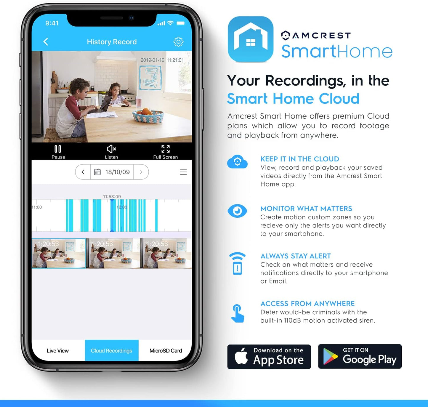 Amcrest Cámara WiFi de 4MP para interiores, cámara para perros, mon...