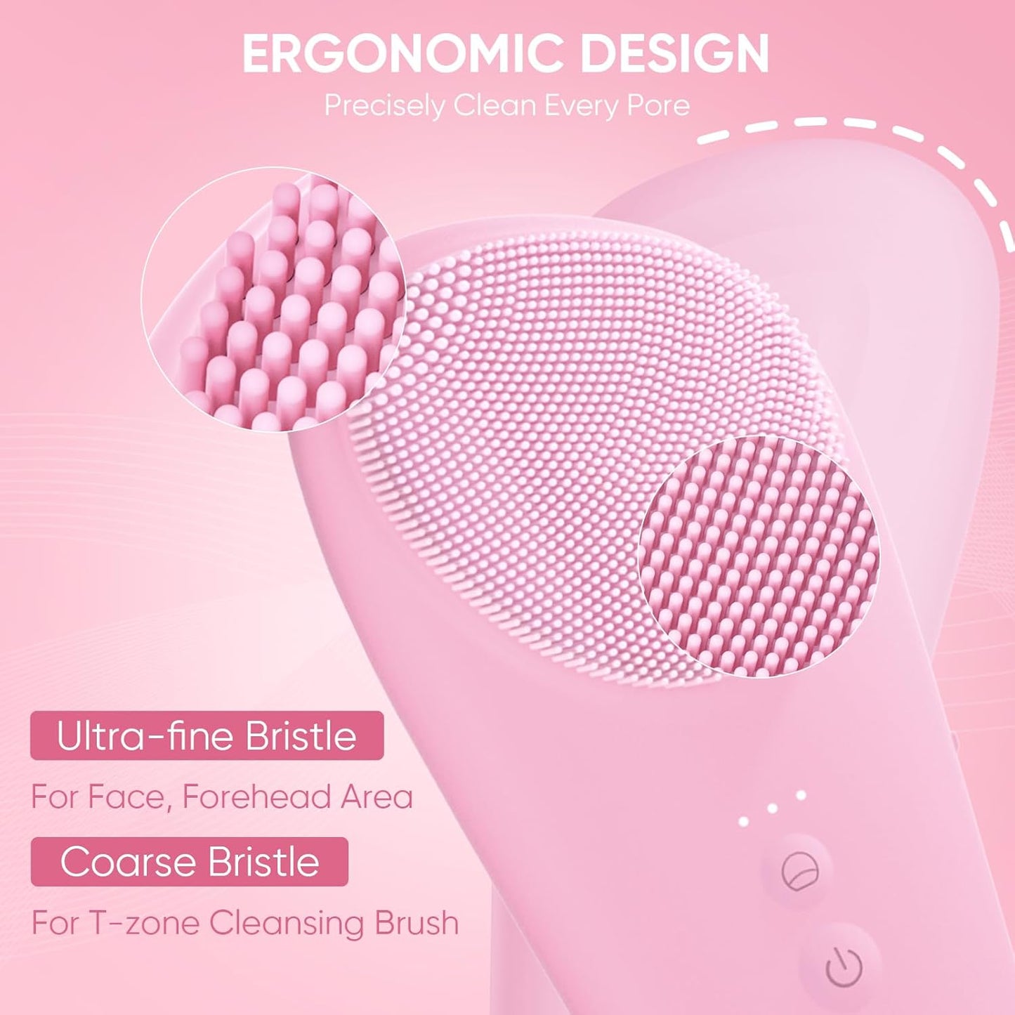 Stepcare Cepillo facial de silicona recargable 2 en 1, cepillo de l...