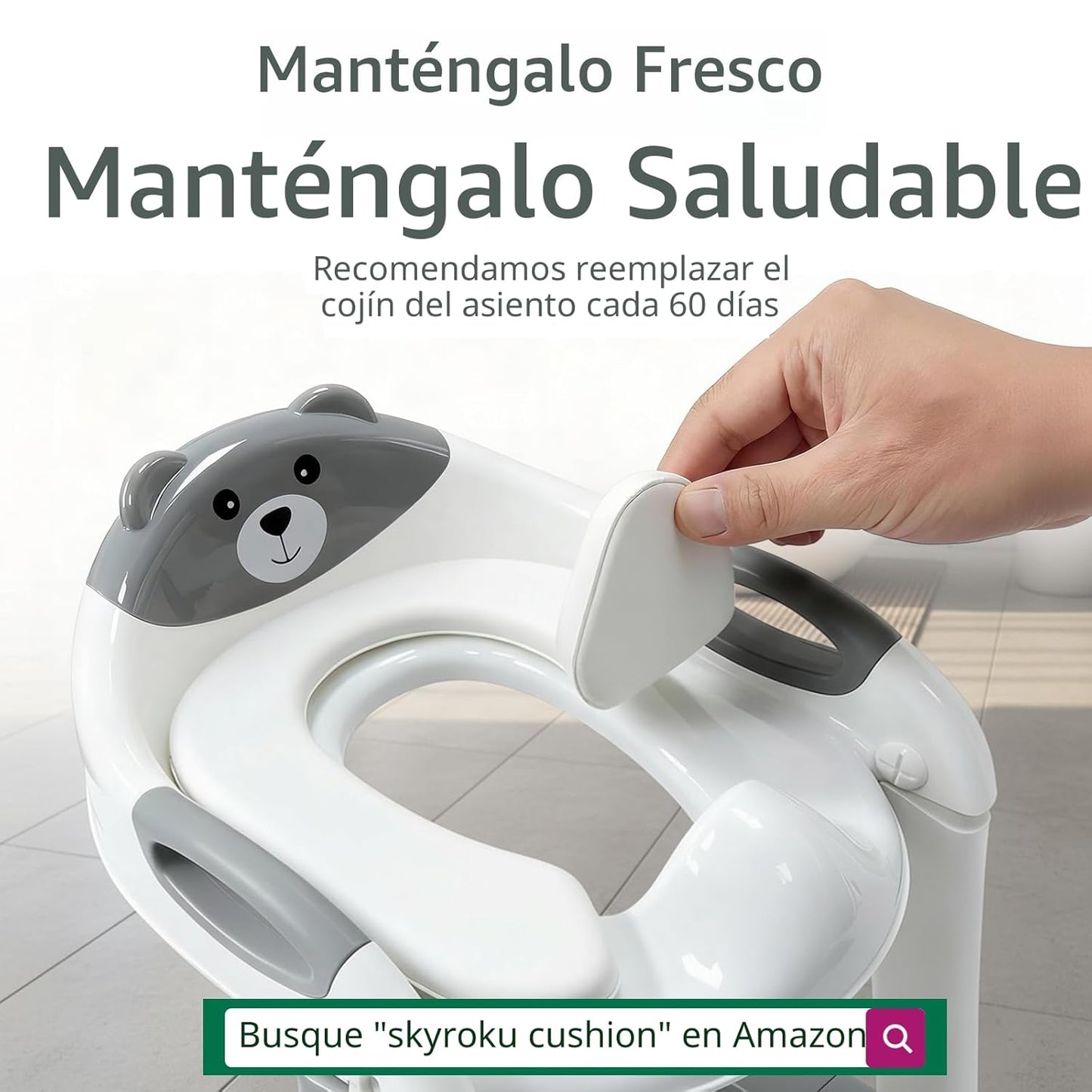 Asiento de Entrenamiento para Orinal, SKYROKU - Asiento de Inodoro...