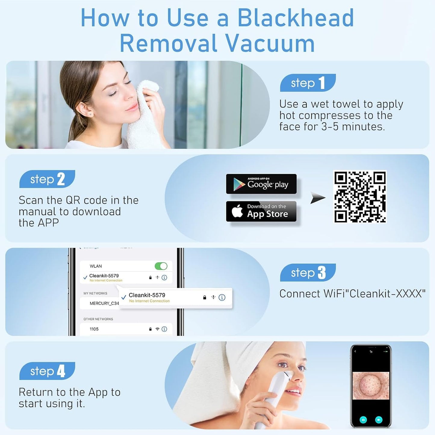 Aspiradora facial para eliminar puntos negros, removedor de puntos...