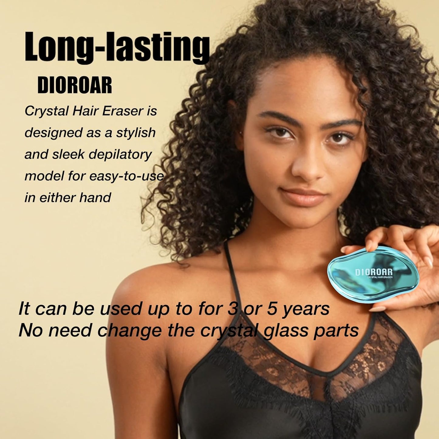 DIOROAR Borrador de pelo de cristal, removedor de pelo de cristal,...