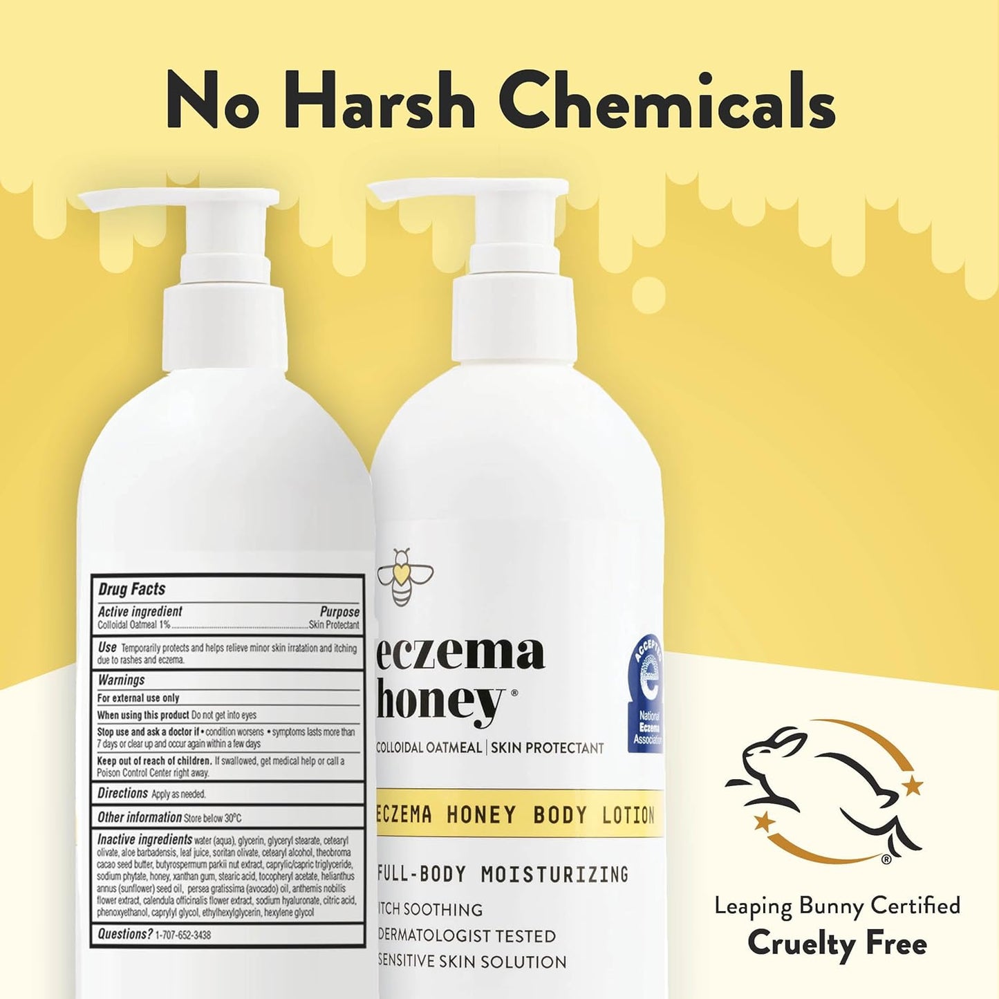 ECZEMA HONEY Loción corporal de avena - Crema de manos y cuerpo par...
