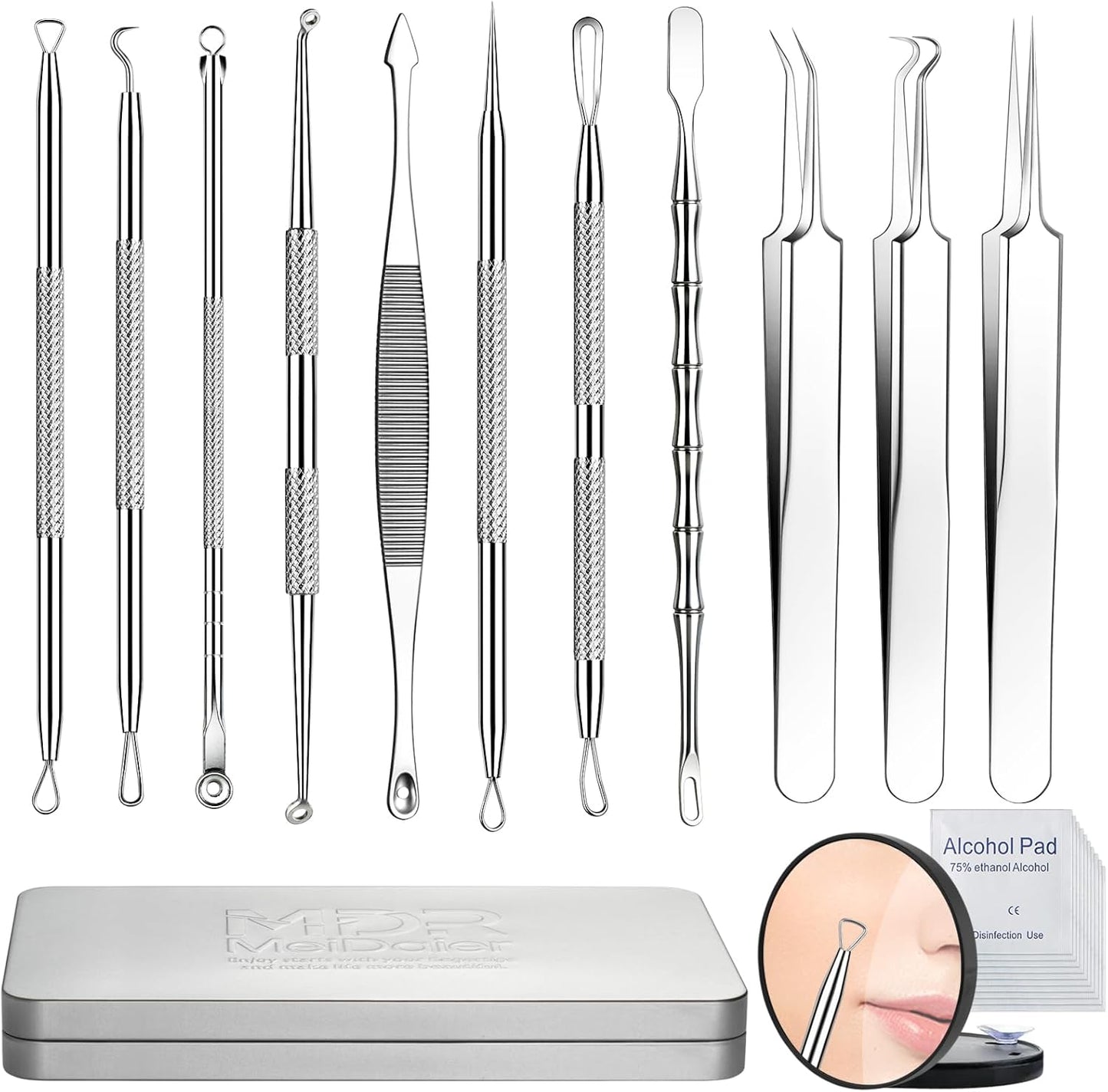 Meidaier Kit de eliminación de puntos negros, extractor de comedona...