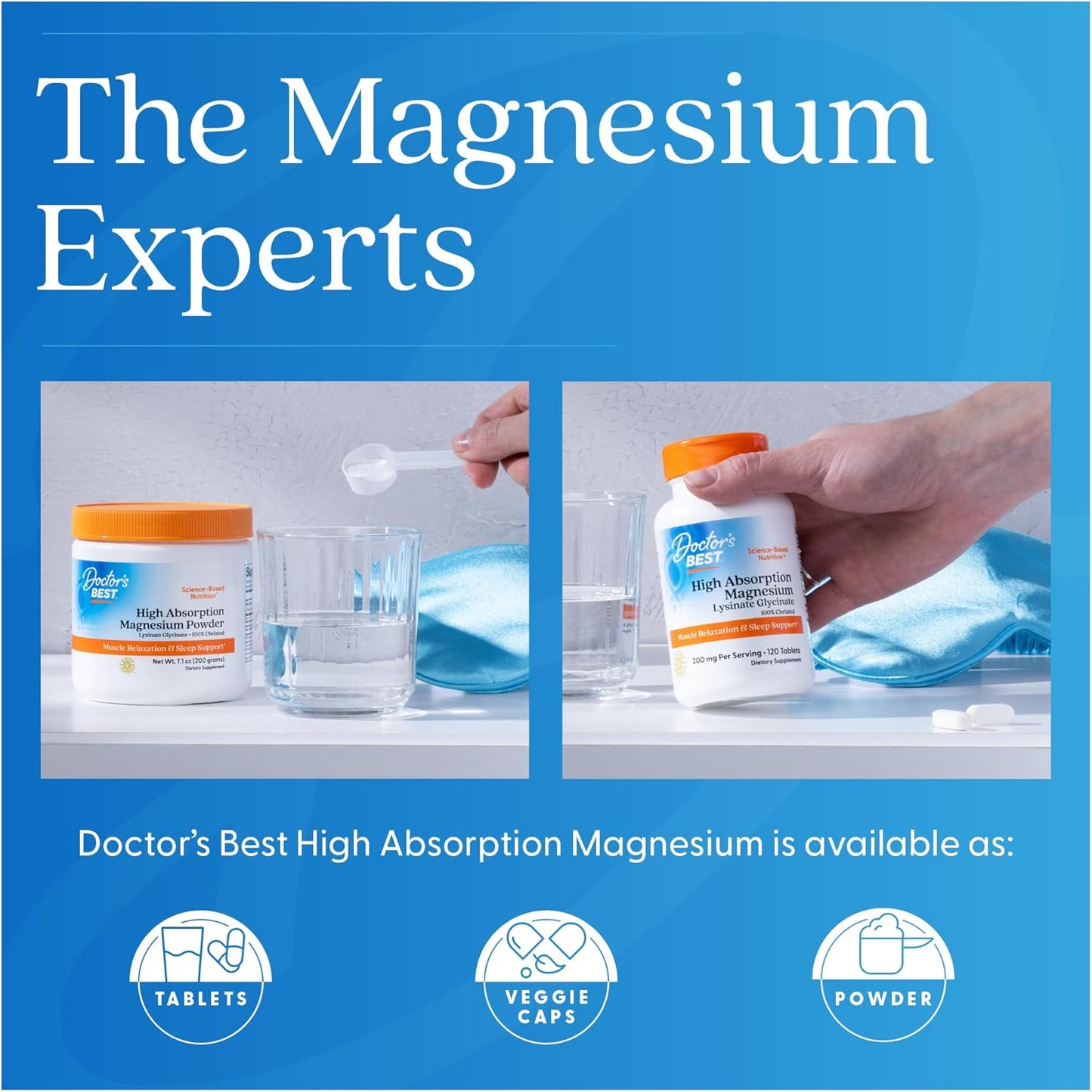 Doctor's Best Suplemento de Glicinato Lisinato de Magnesio de A...