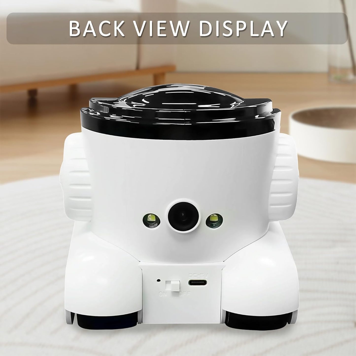 Cámara para mascotas, robot móvil 1080P para interiores con aplicac...