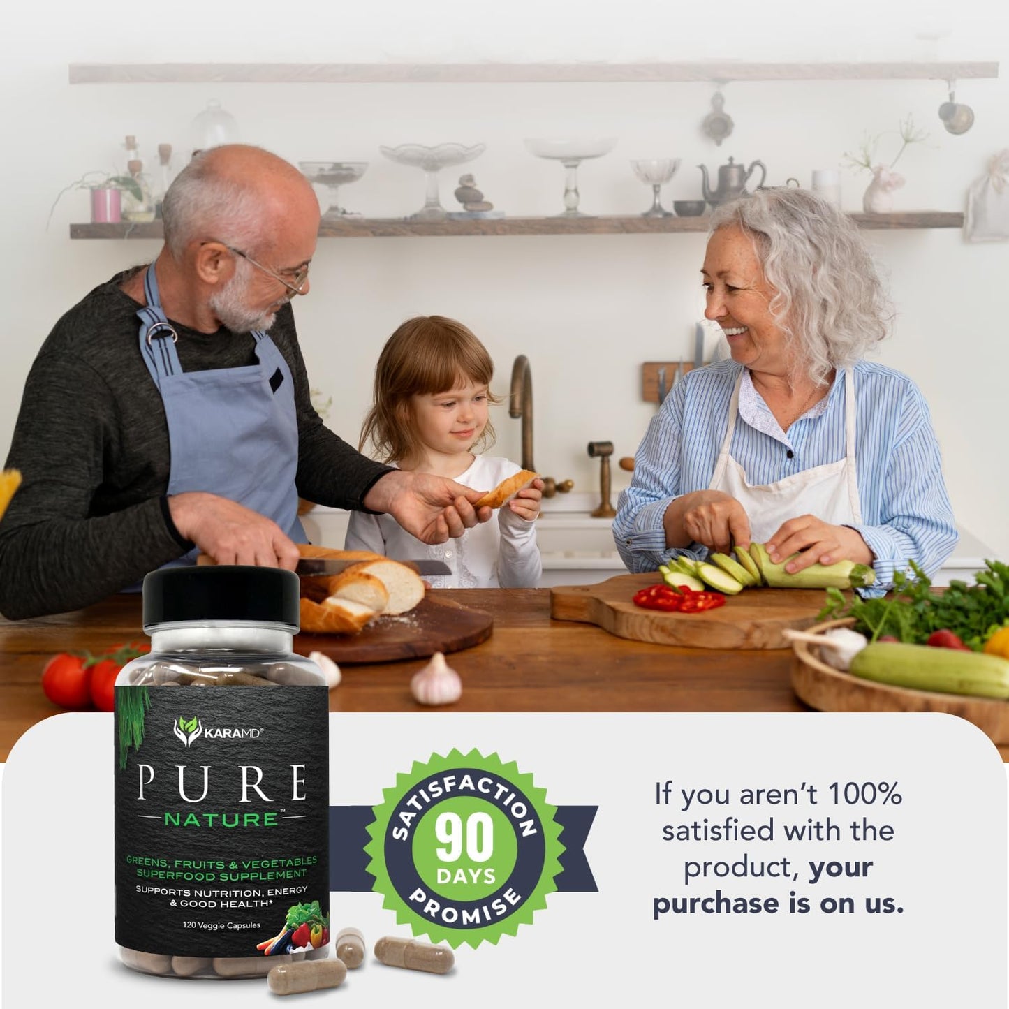 KaraMD Pure Nature - Suplemento de verduras, frutas y verduras, vit...