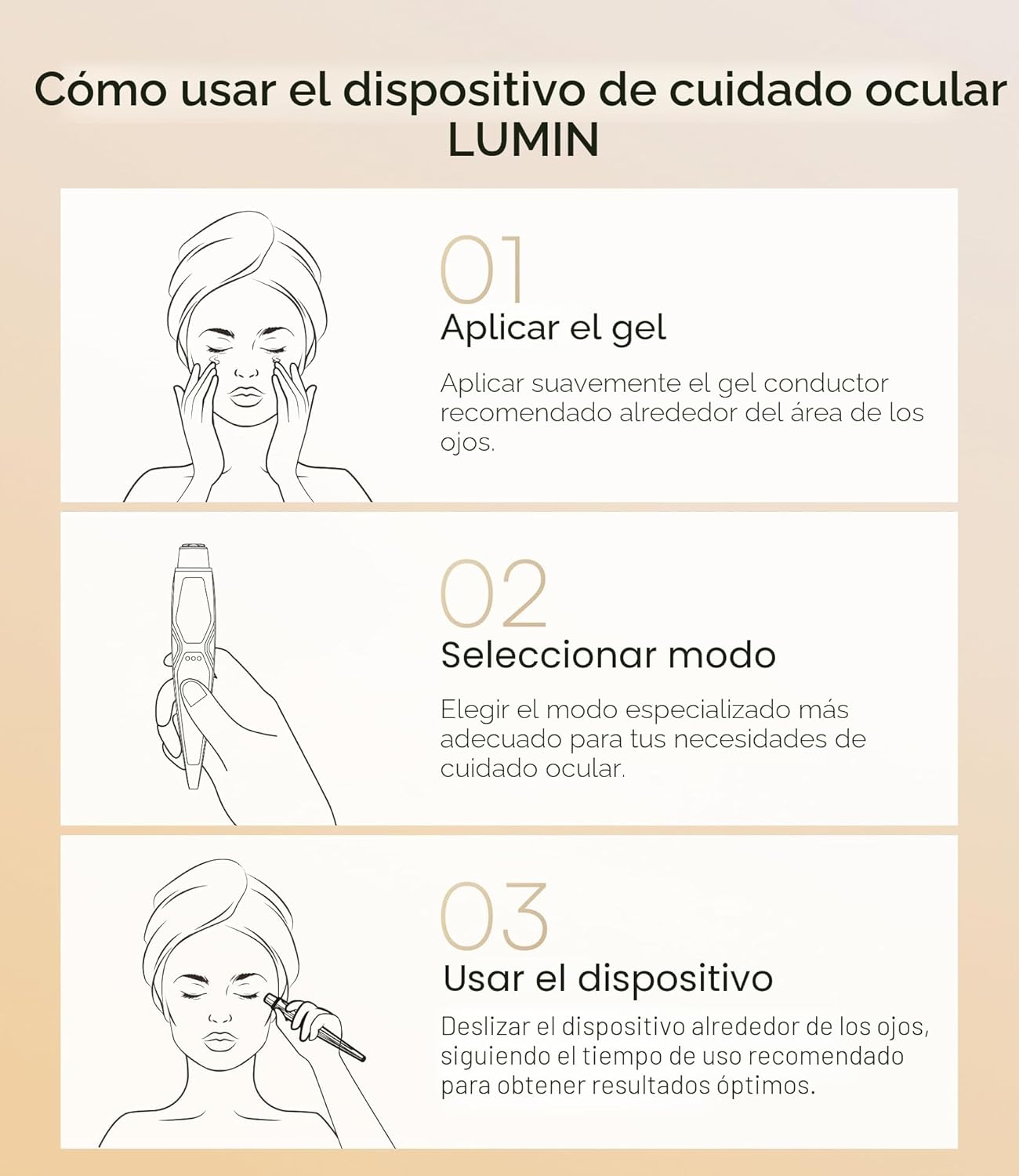 INIA Terapia de luz roja debajo de los ojos para la cara, dispositi...