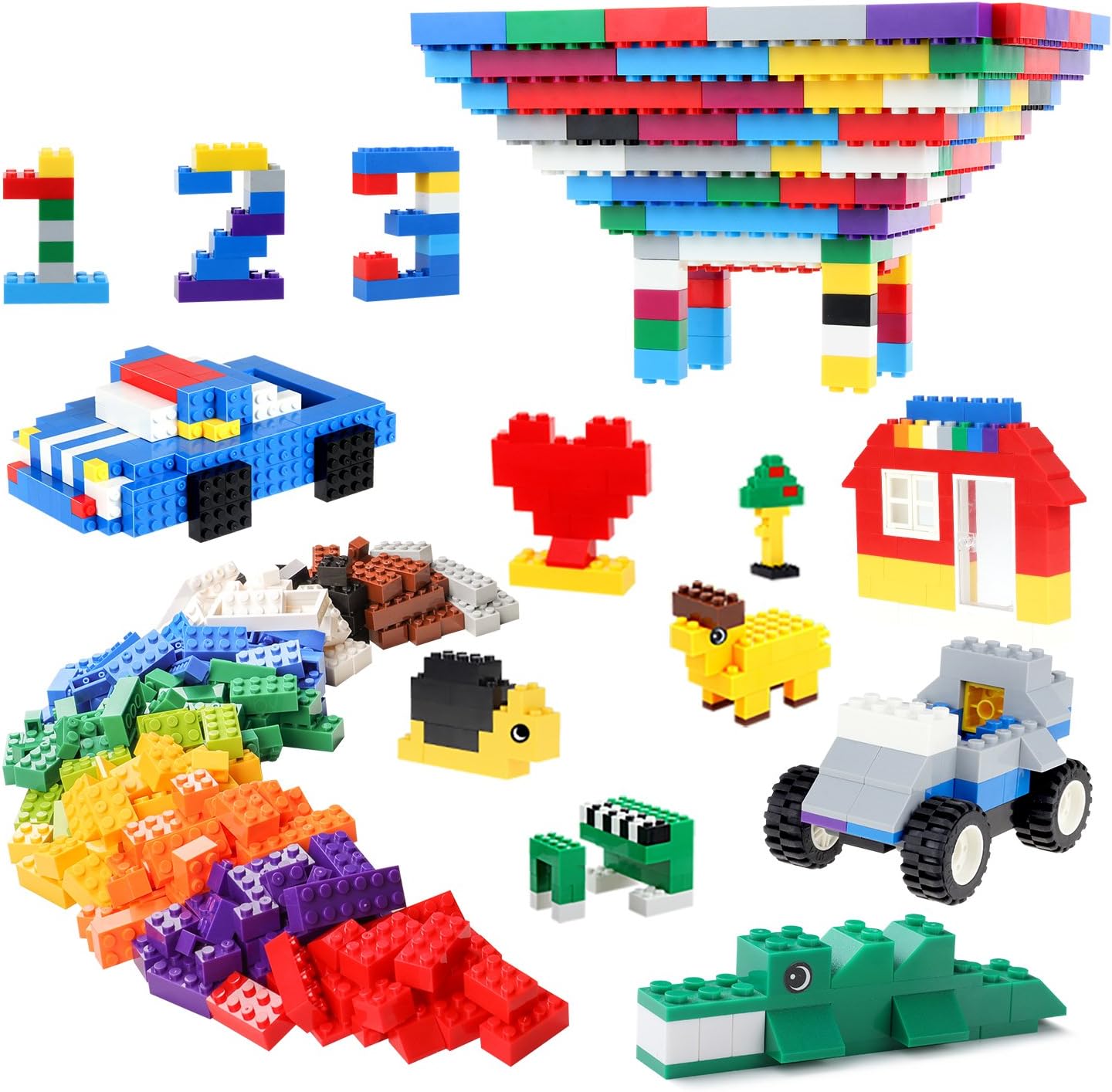 Building Bricks 568 piezas de juguetes, bloques de construcción clá...