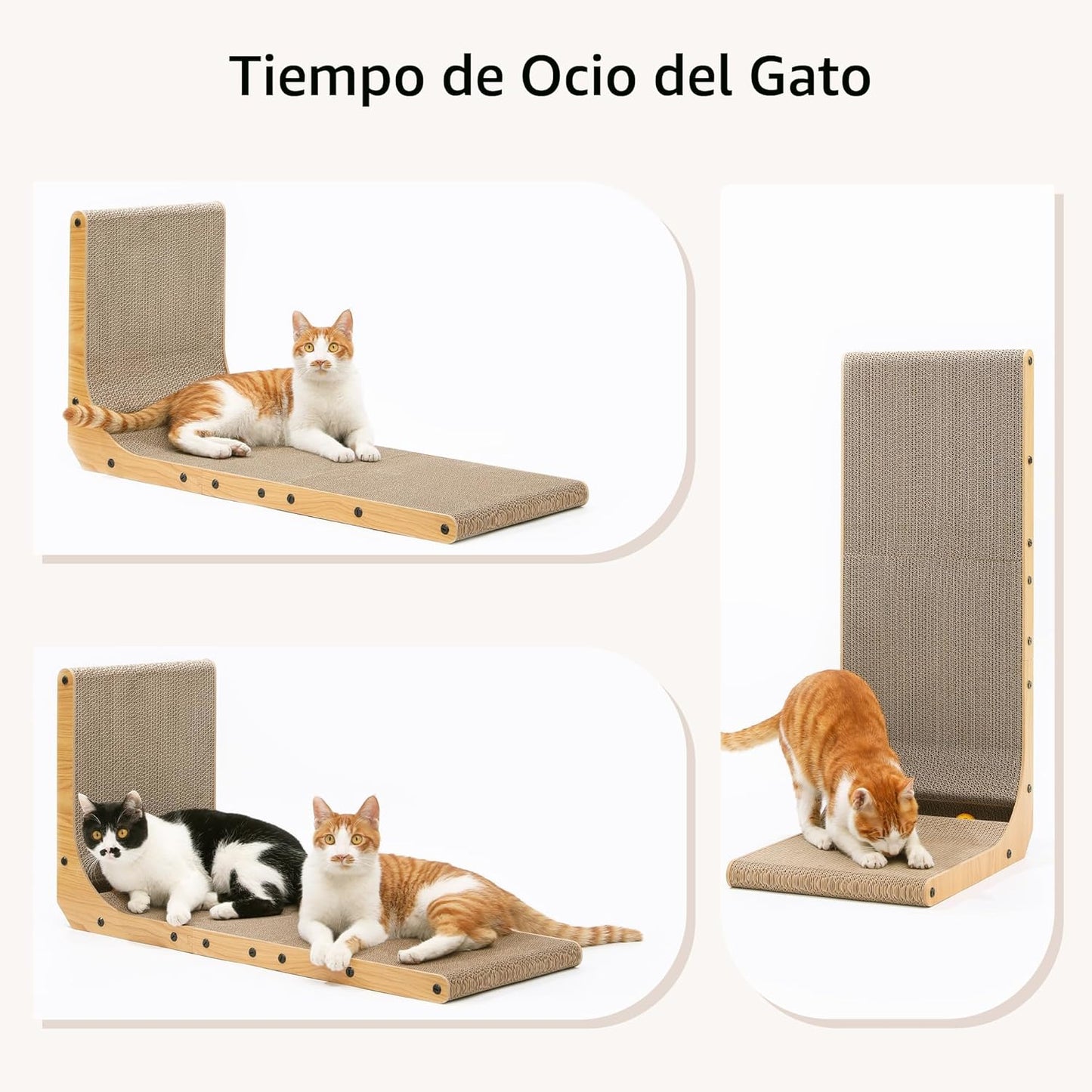 FUKUMARU Rascador para gatos, almohadilla para rascar gatos de form...